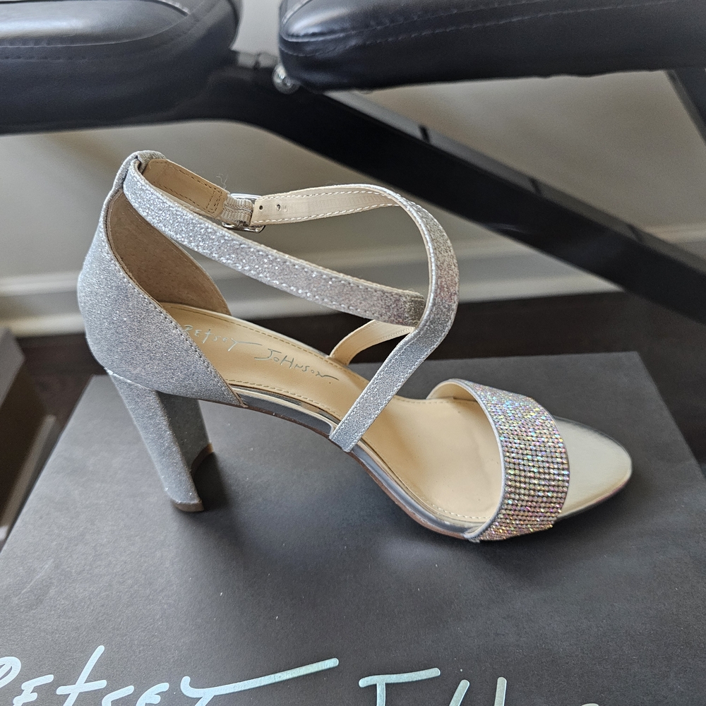 Blue by Betsy Johnson Bella Rhinestone Heeled Sandals